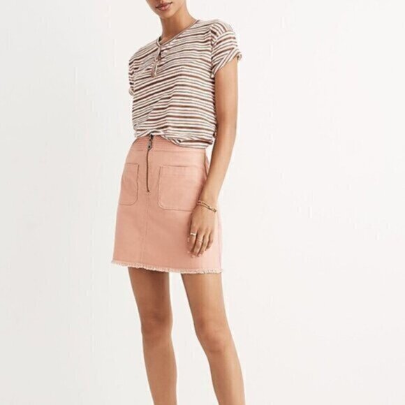 Madewell Dresses & Skirts - MADEWELL A-Line Zip Skirt Pink Size 4